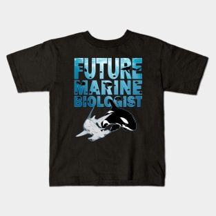 Hammerhead Shark and Orca Future Marine Biologist Kids T-Shirt